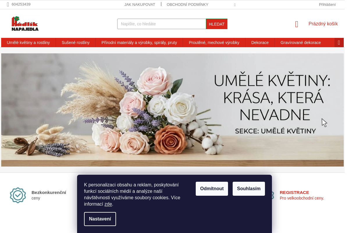 Sušené květiny velkoobchod Hádlík