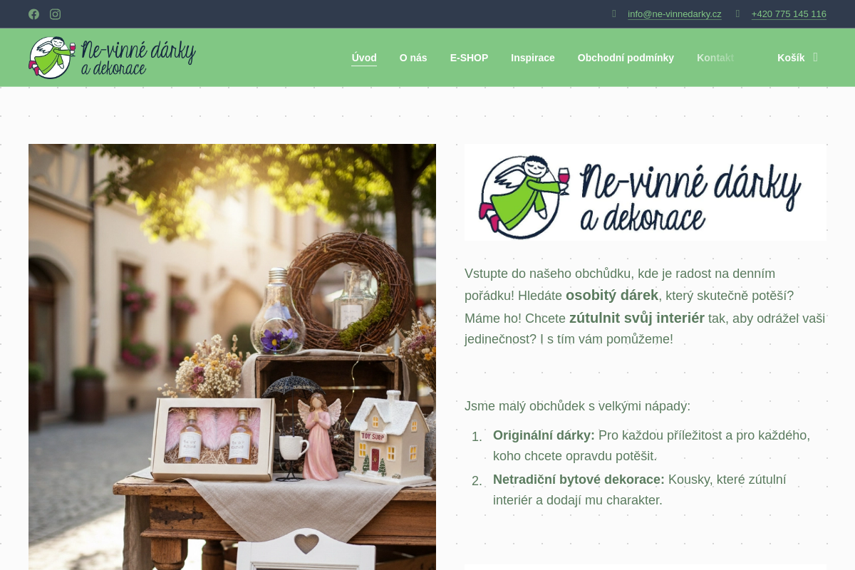 Ne-vinné dárky a dekorace