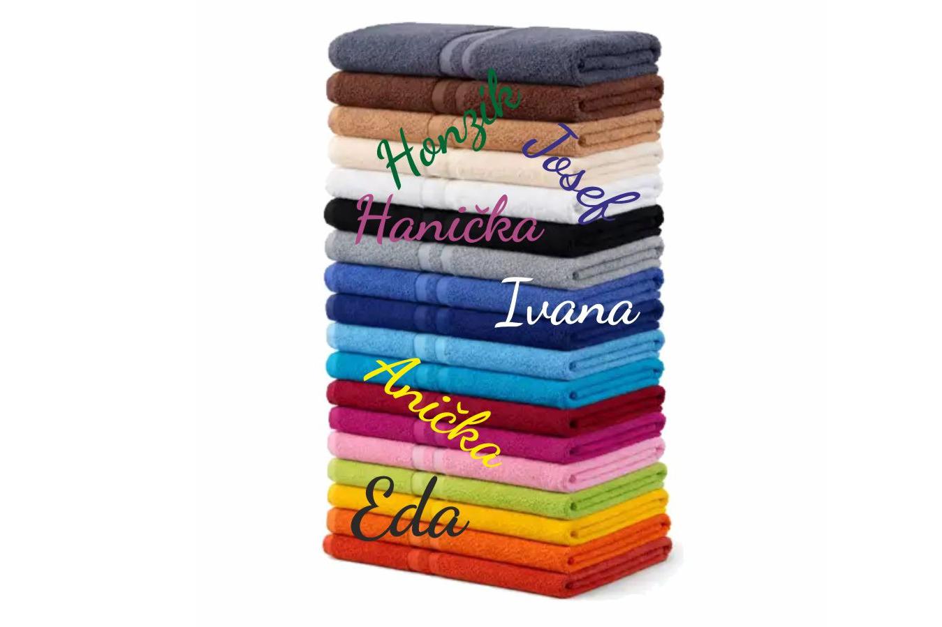 Vyšívaní - ručník, osuška se jménem, znamení