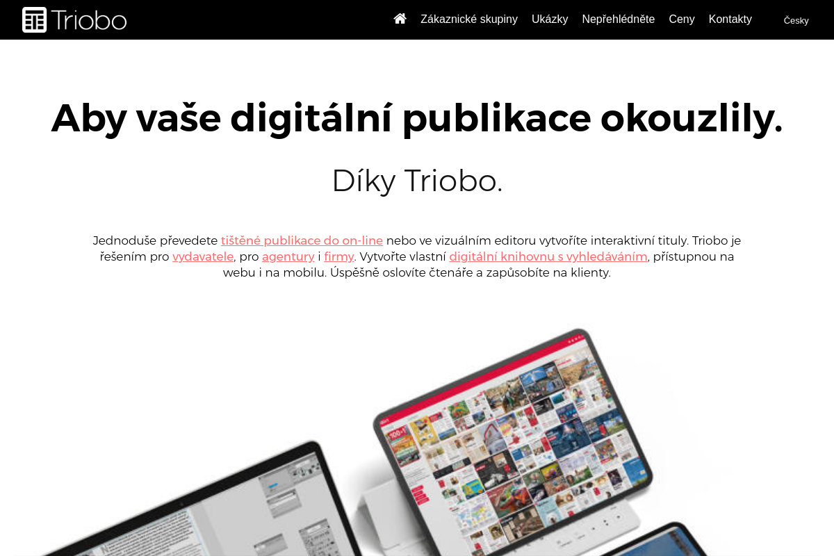 Triobo – nástroj pro digitální časopisy a interaktivní katalogy