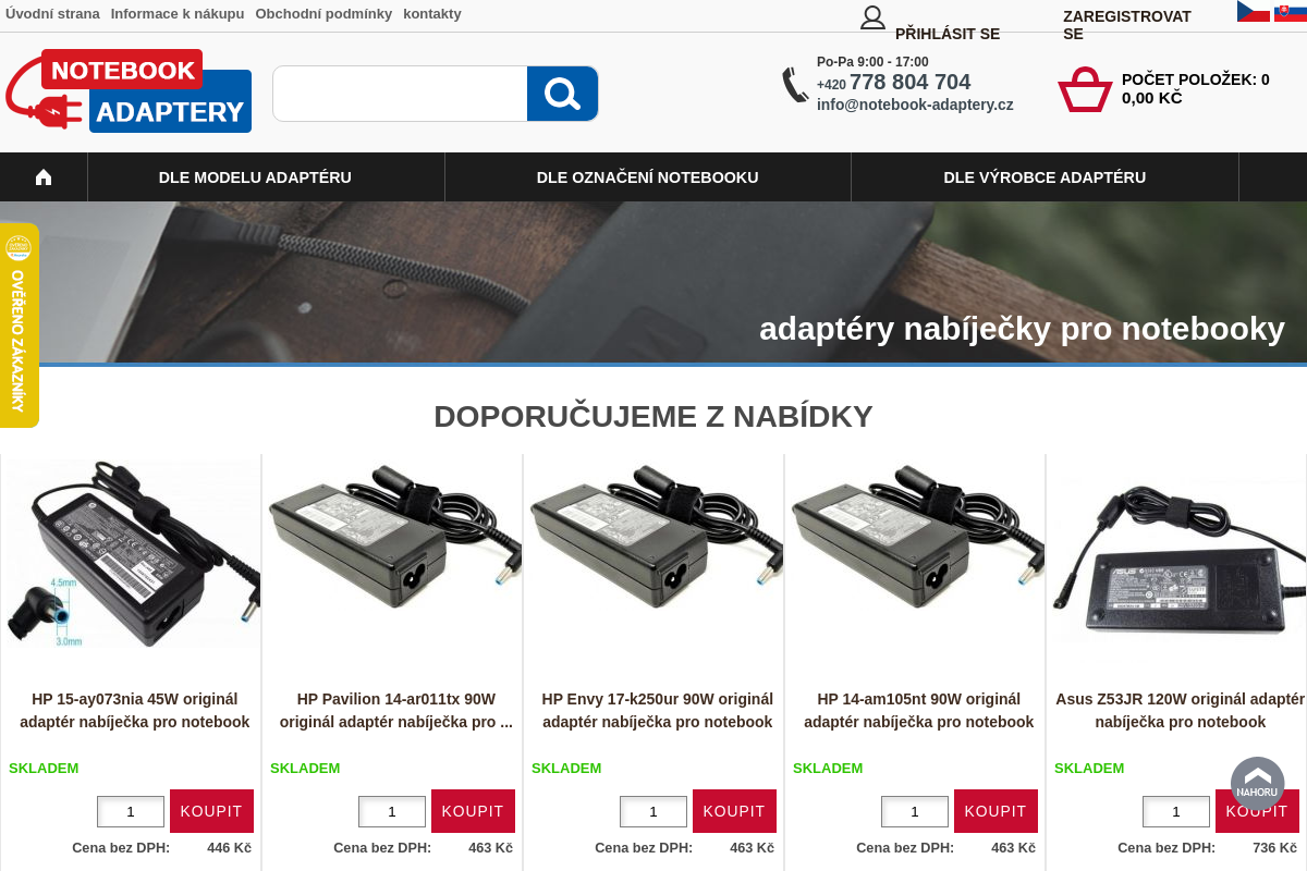 Notebook-adaptery.cz