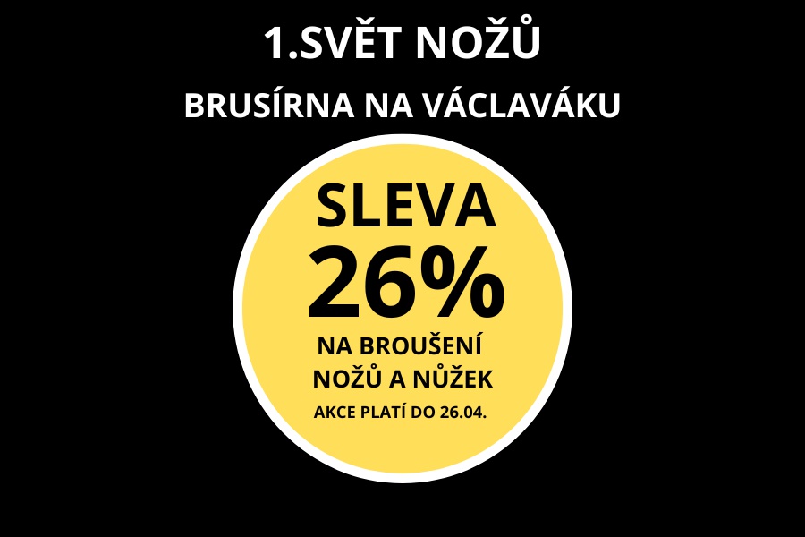 Sleva na broušení nožů a nůžek