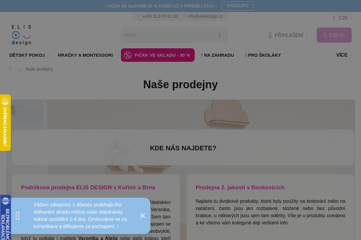 ELIS DESIGN – showroom Praha