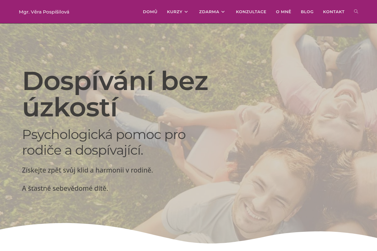 Dospívání bez úzkostí - Věra Pospíšilová