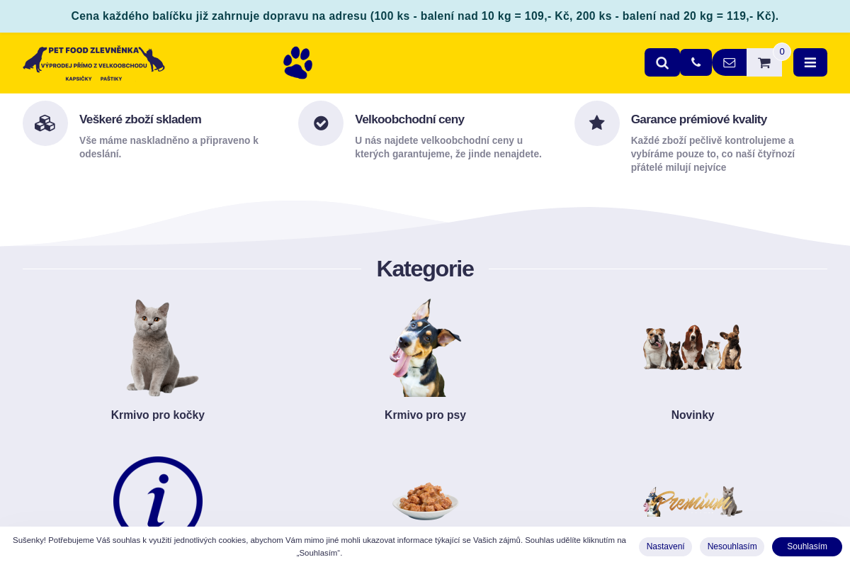 PetFood Zlevněnka - Velkoobchod s krmivem