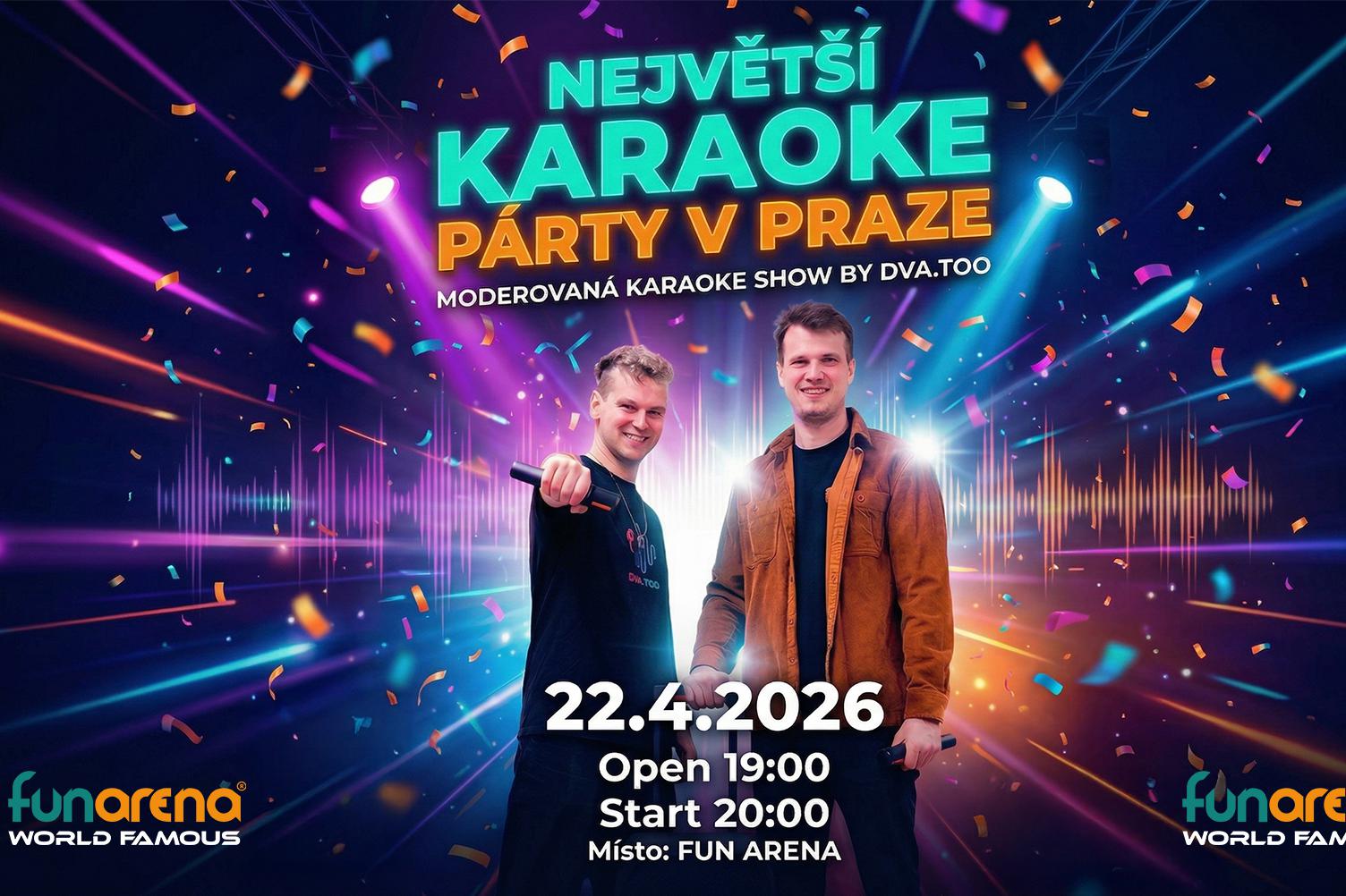 NEJVĚTŠÍ KARAOKE PÁRTY V PRAZE BE DVA.TOO!