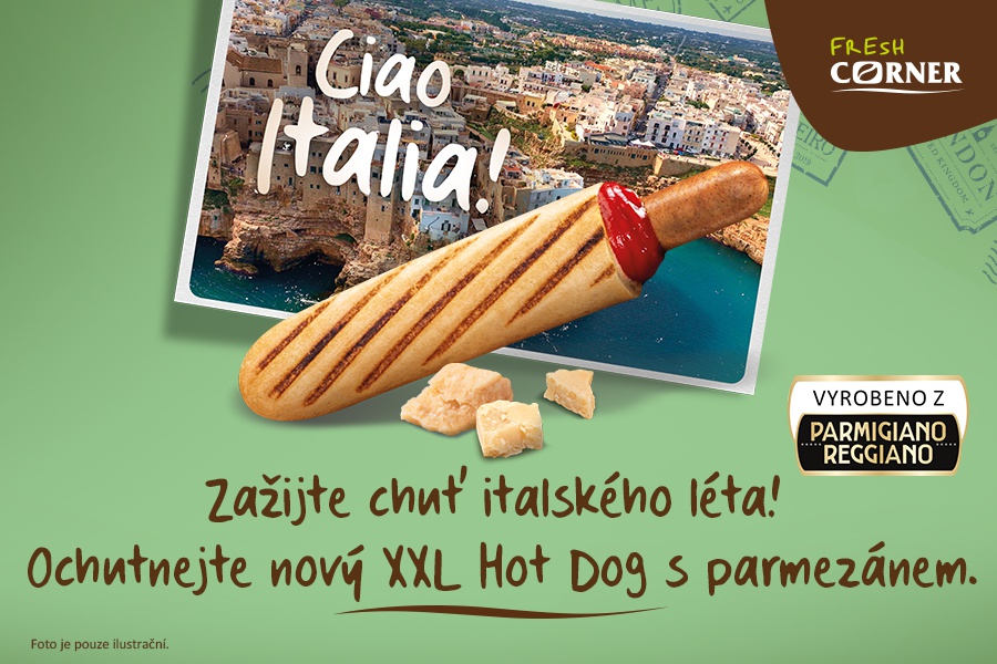 Novinka! XXL klobása s parmezánem