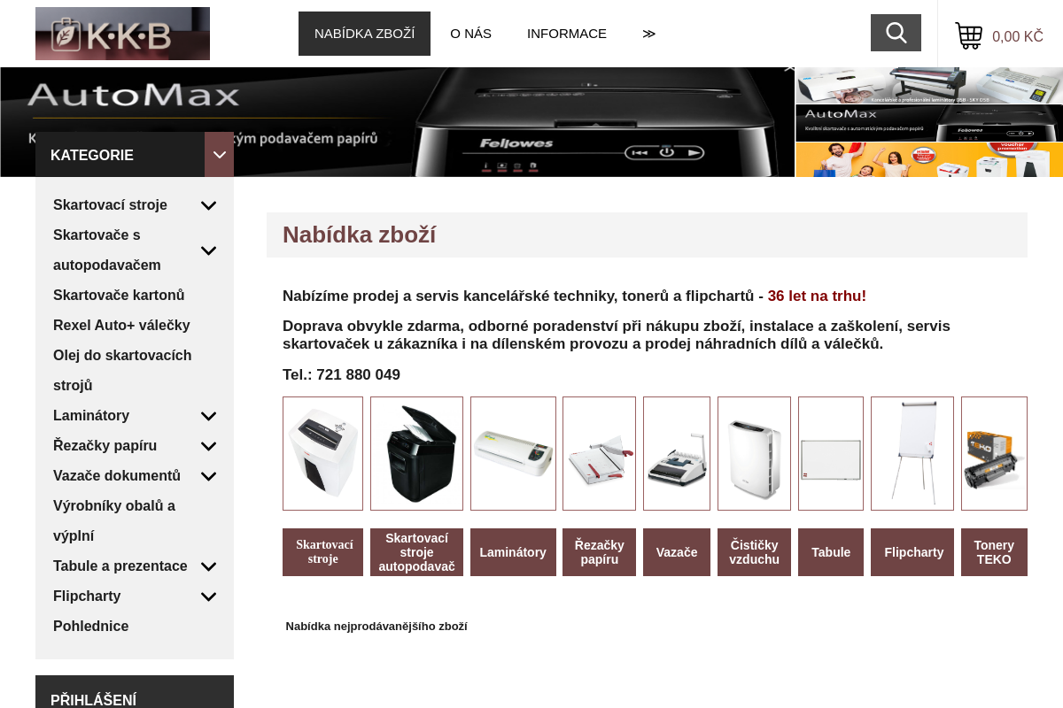 K. K. Brzák - kancelářská a skartovací technika