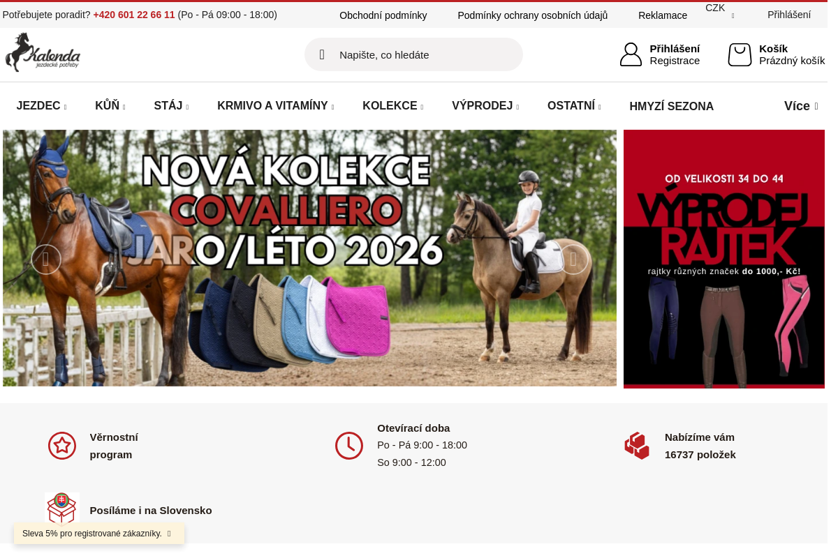Jezdecké potřeby Kalenda