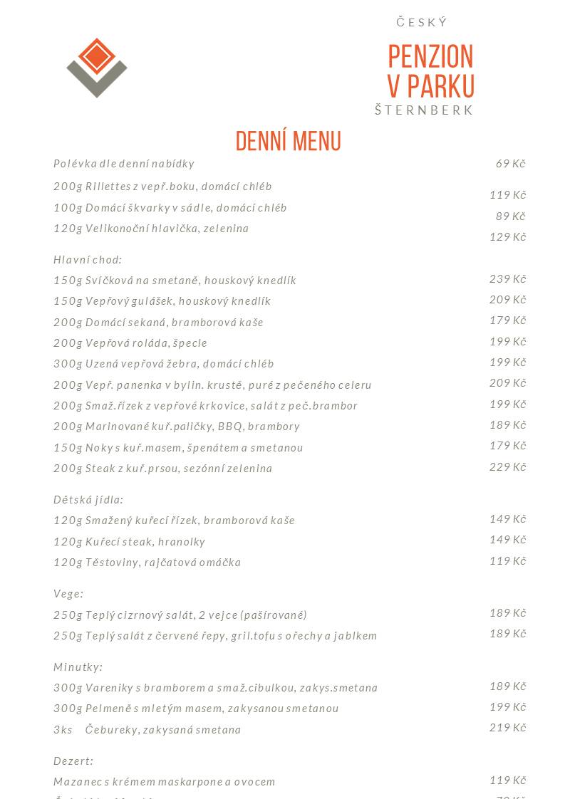 Restaurace Penzionu v parku Český Šternberk foto 3