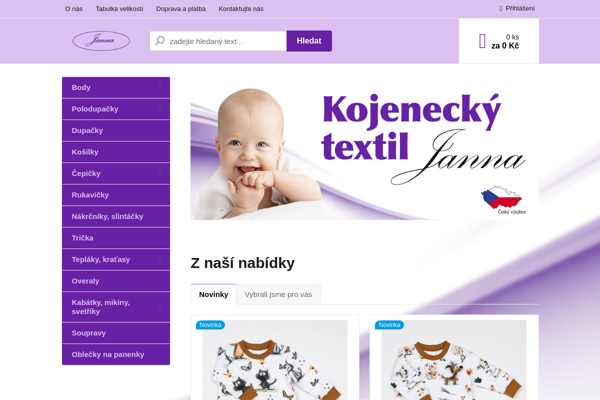 Kojenecký textli Janna