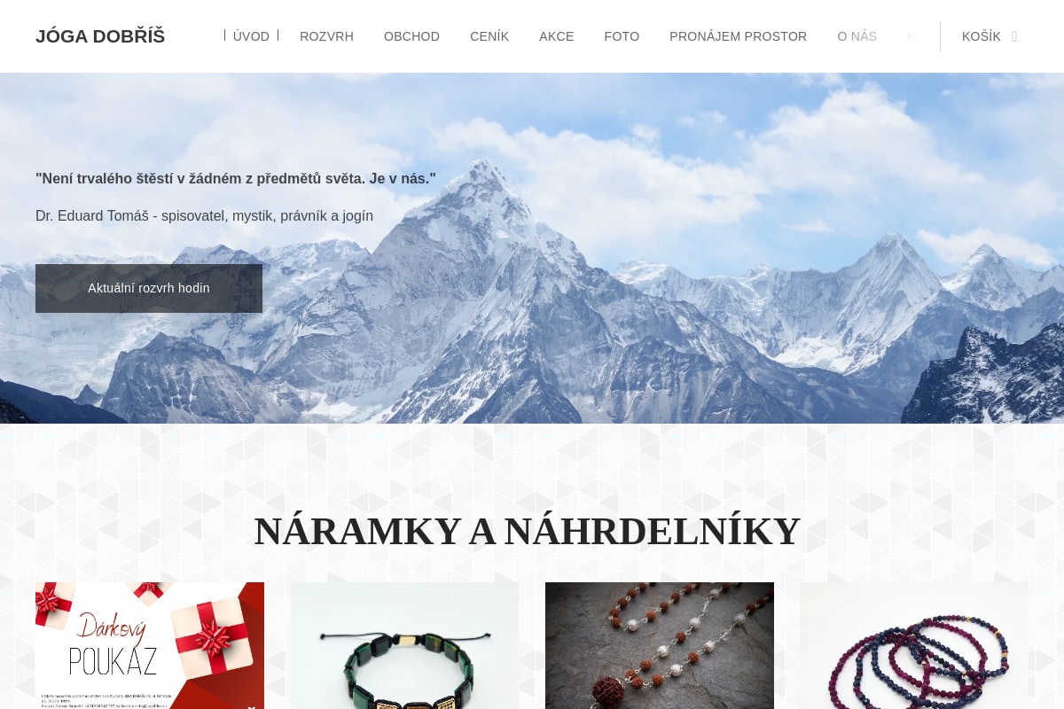 Jóga Dobříš - prodej šperků