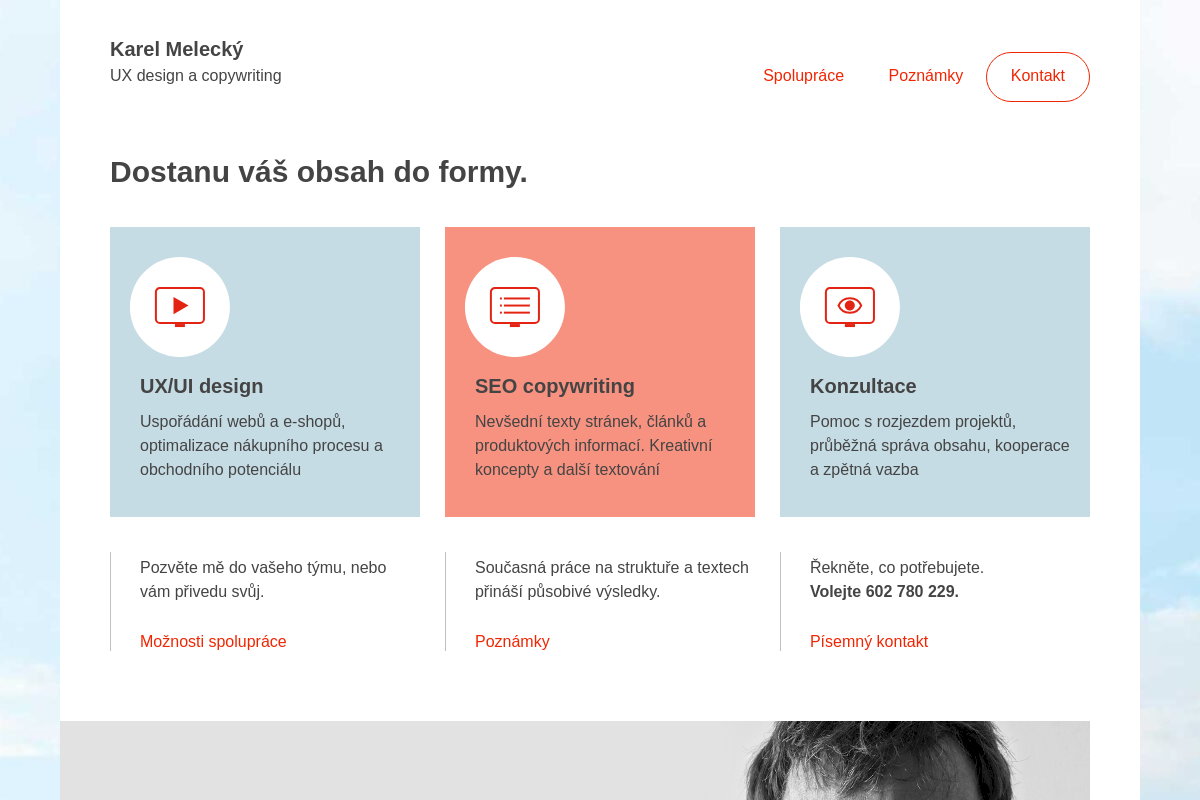 Karel Melecký, UX designér a copywriter