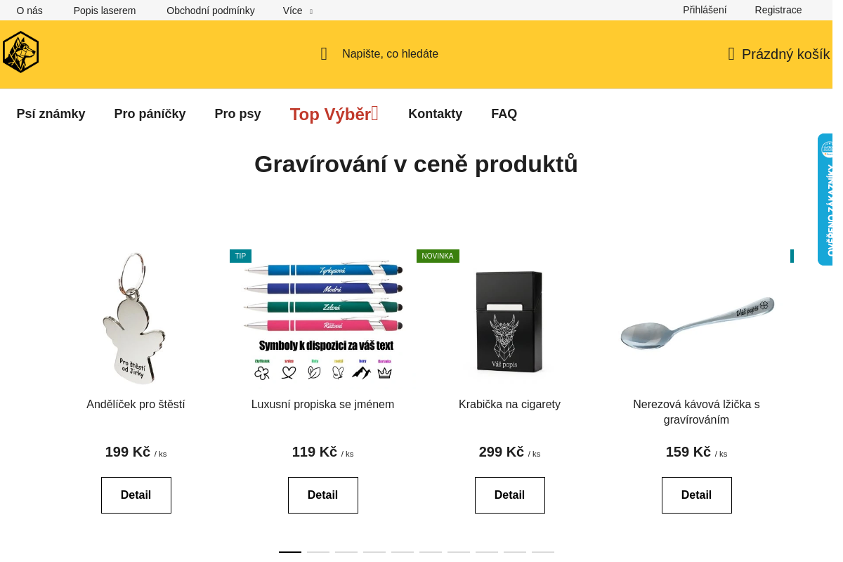 uPsíka - Gravírujeme pro vás a vaše psy