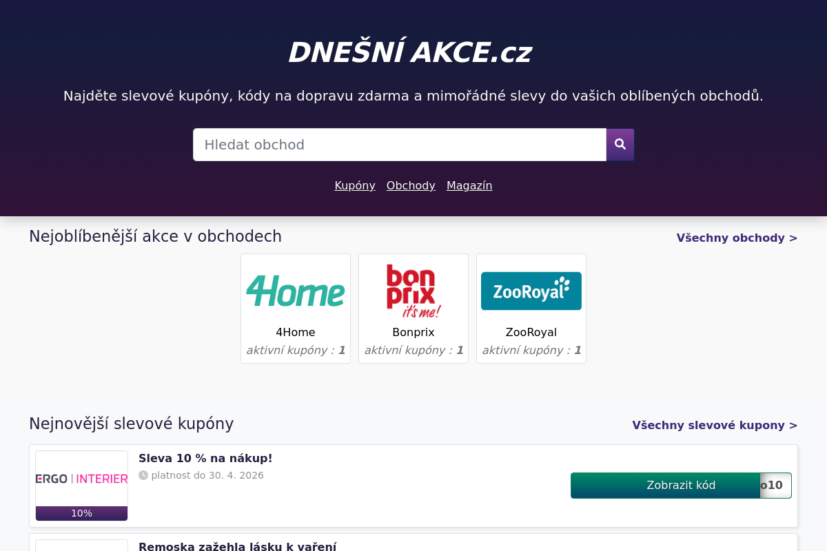 DNEŠNÍ AKCE.CZ