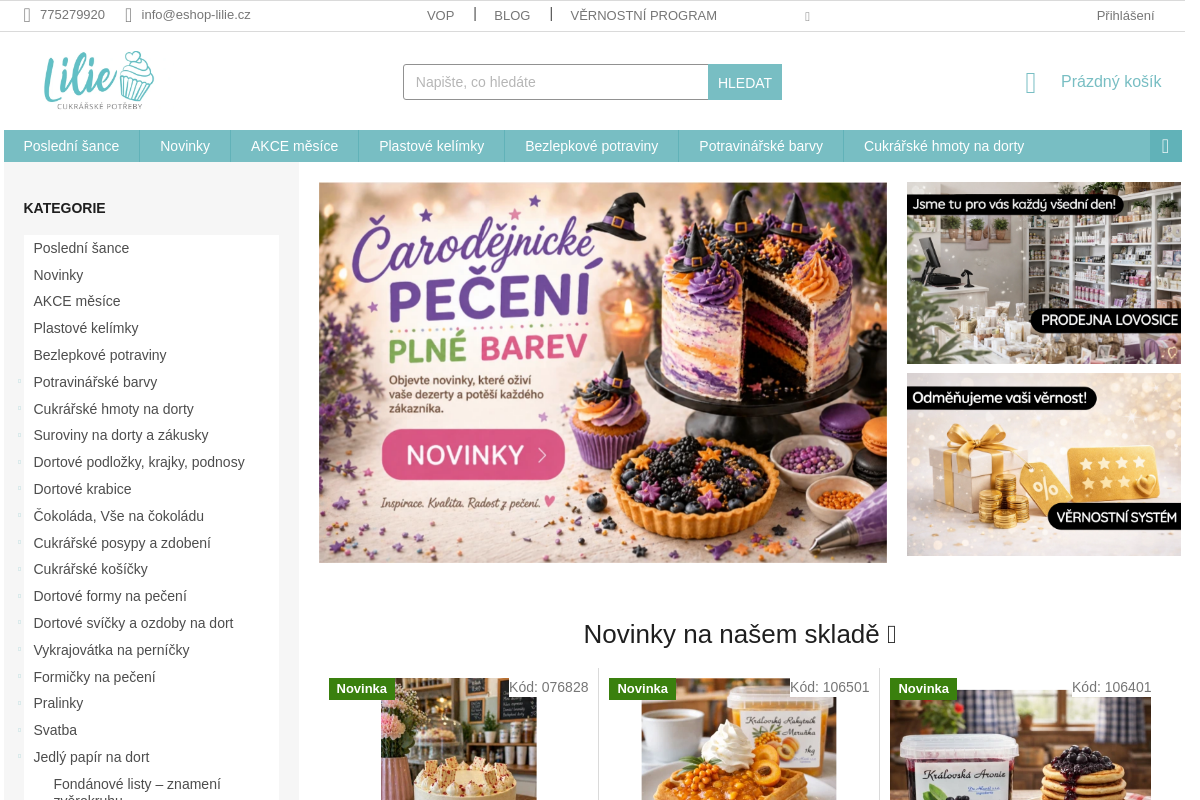 Eshop-lilie.cz: Cukrářské potřeby a pomůcky