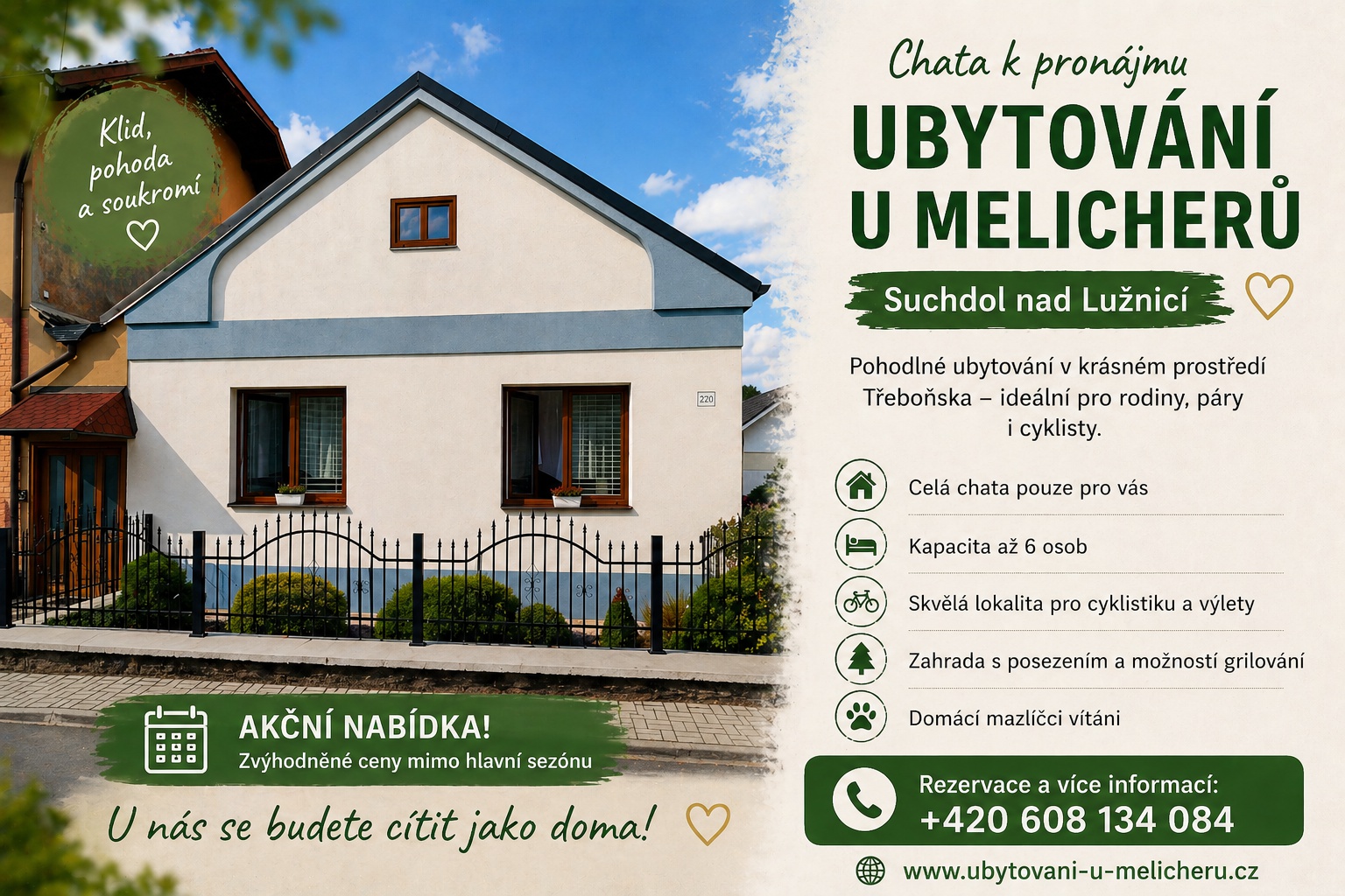 Ubytování v krásném prostředí