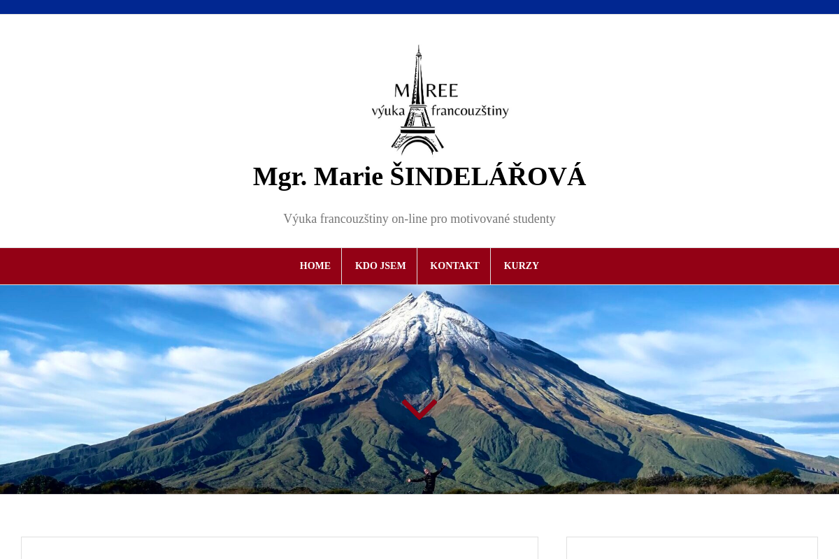 Mgr. Marie Šindelářová - výuka francouzštiny