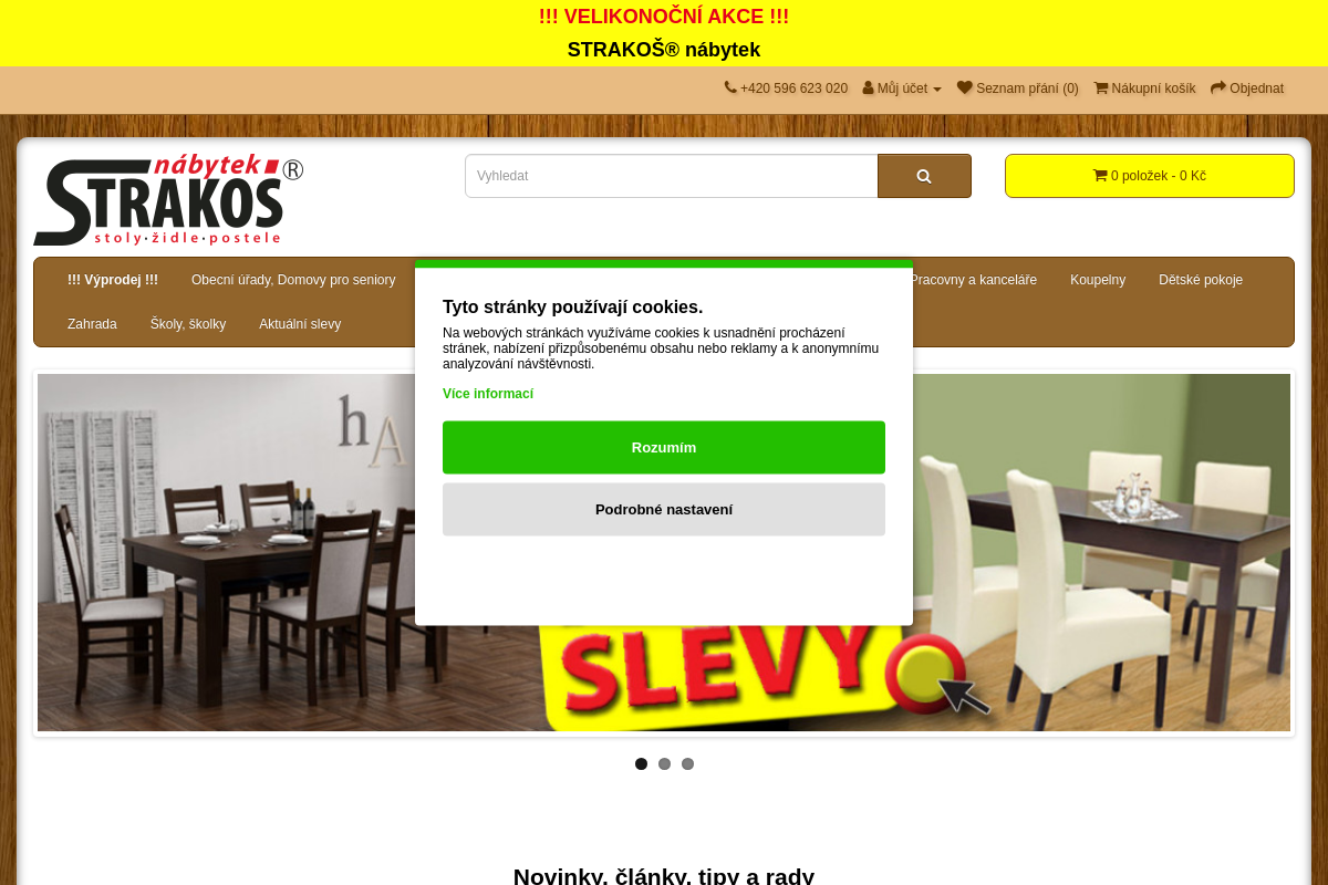 Nábytek STRAKOŠ – stoly židle postele