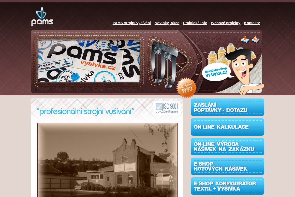PAMS - Webový automat na NÁŠIVKY