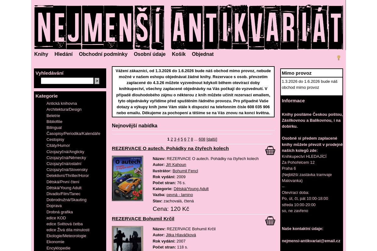 Nejmenší antikvariát