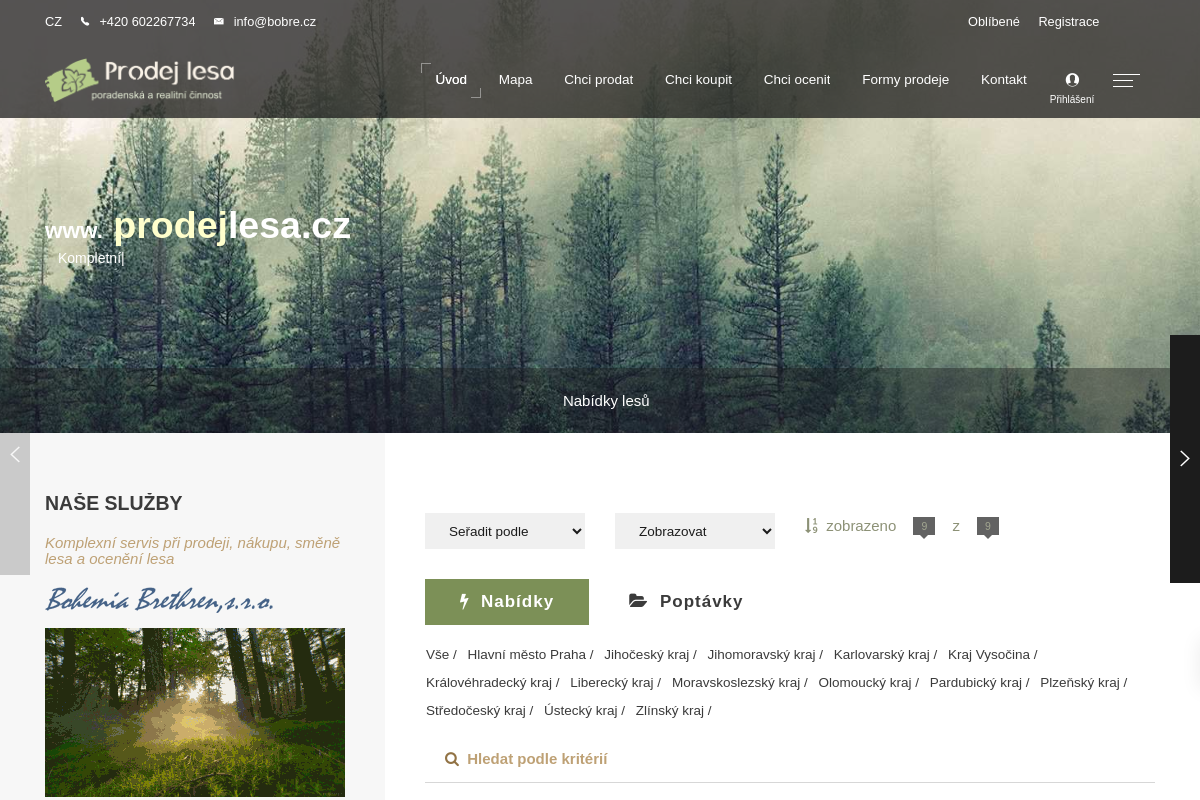 Prodejlesa.cz