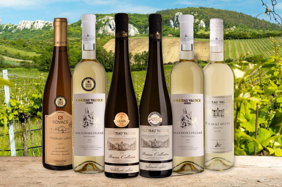 Zelený balíček vín