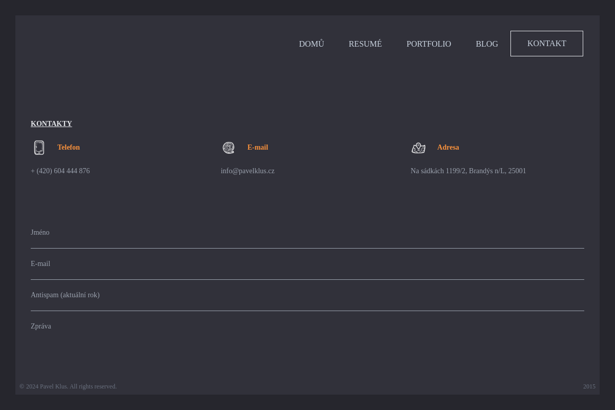 Pavel Klus - konstrukční práce ve strojírenství
