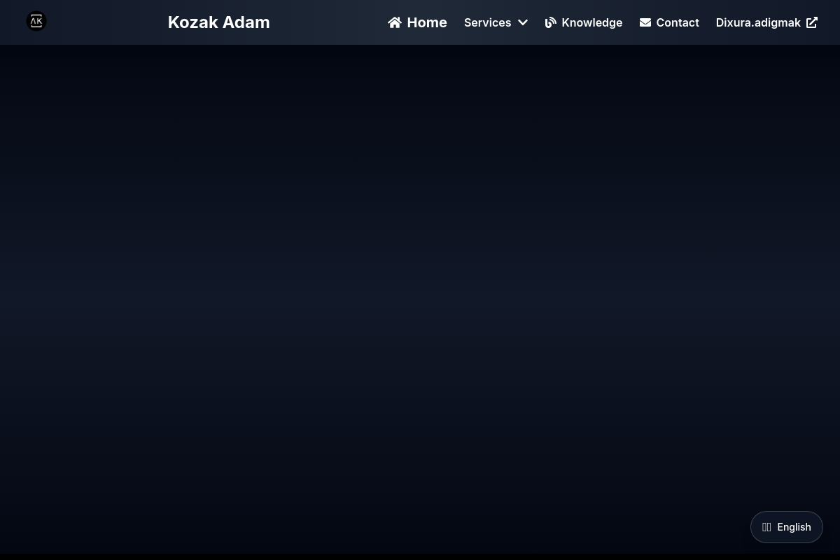 Kozak Adam - Tvorba webů a kyberbezpečnost