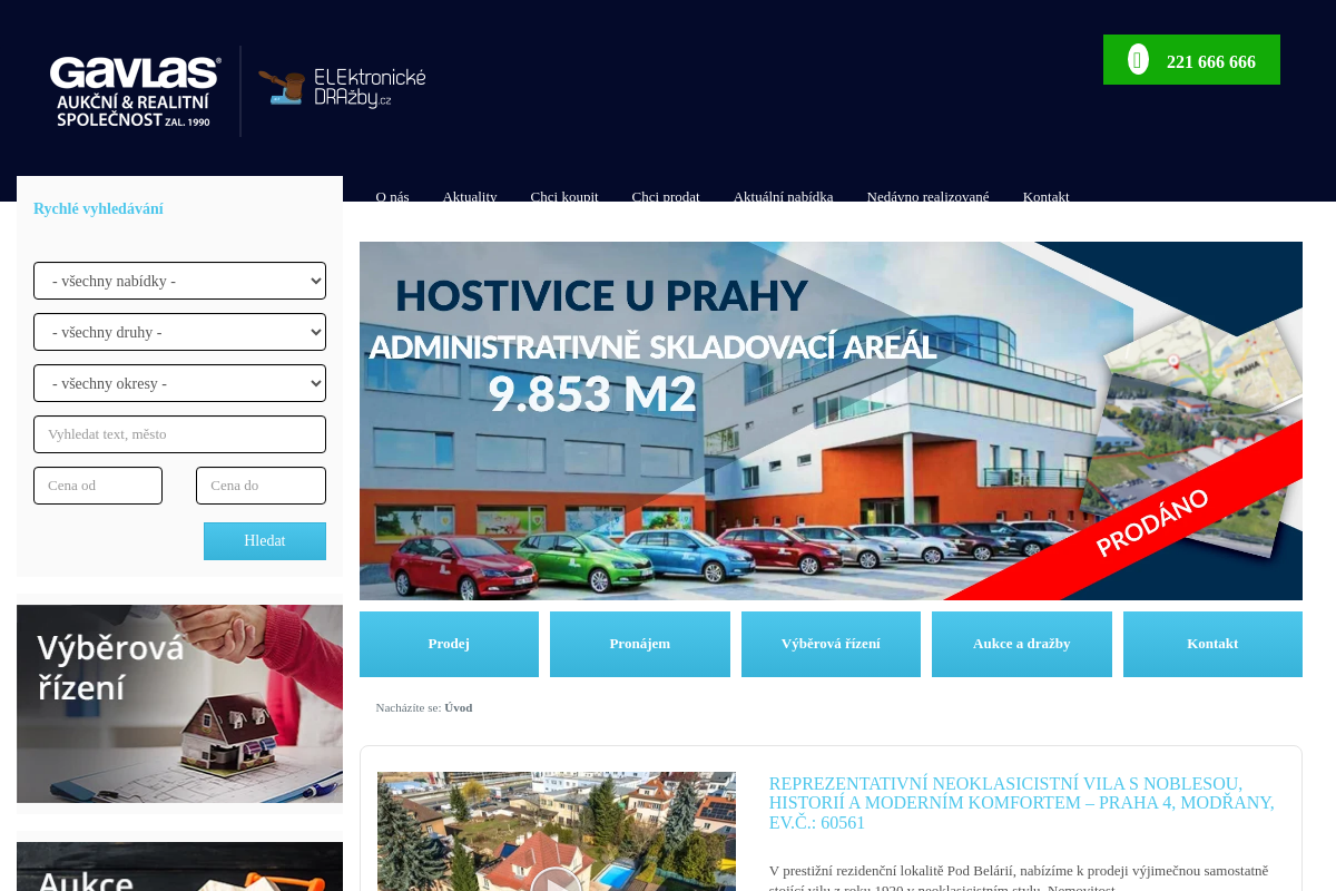 GAVLAS - aukční a realitní společnost