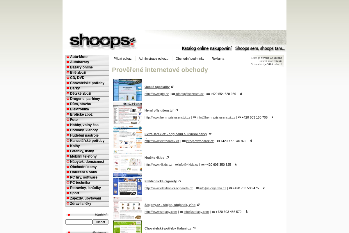 Online katalog obchodů U rybníka