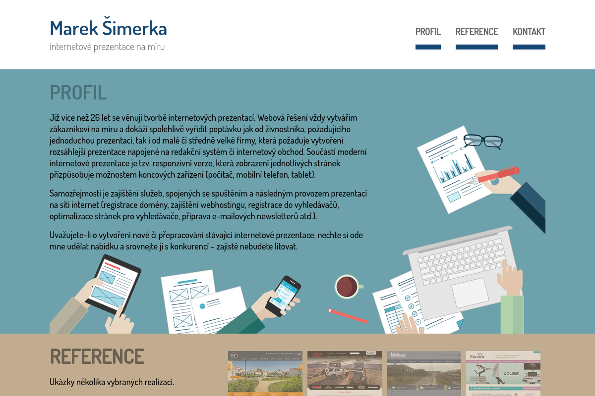 Internetová prezentace na míru Marek Šimerka