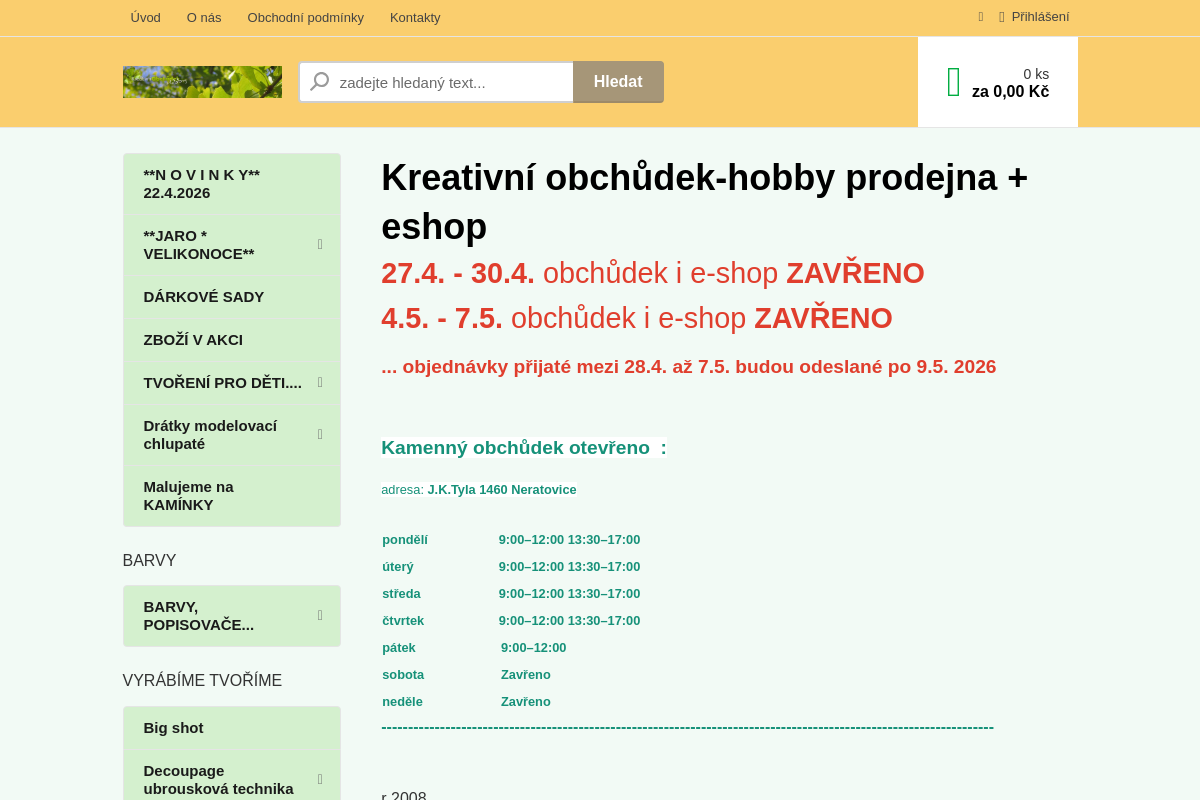 Kreativní obchůdek - hobby