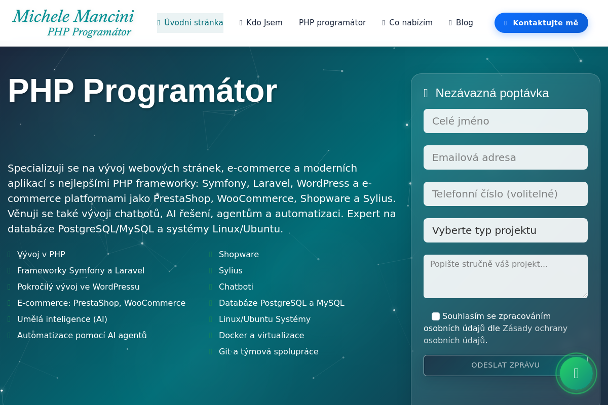 PHP programátor Michele Mancini