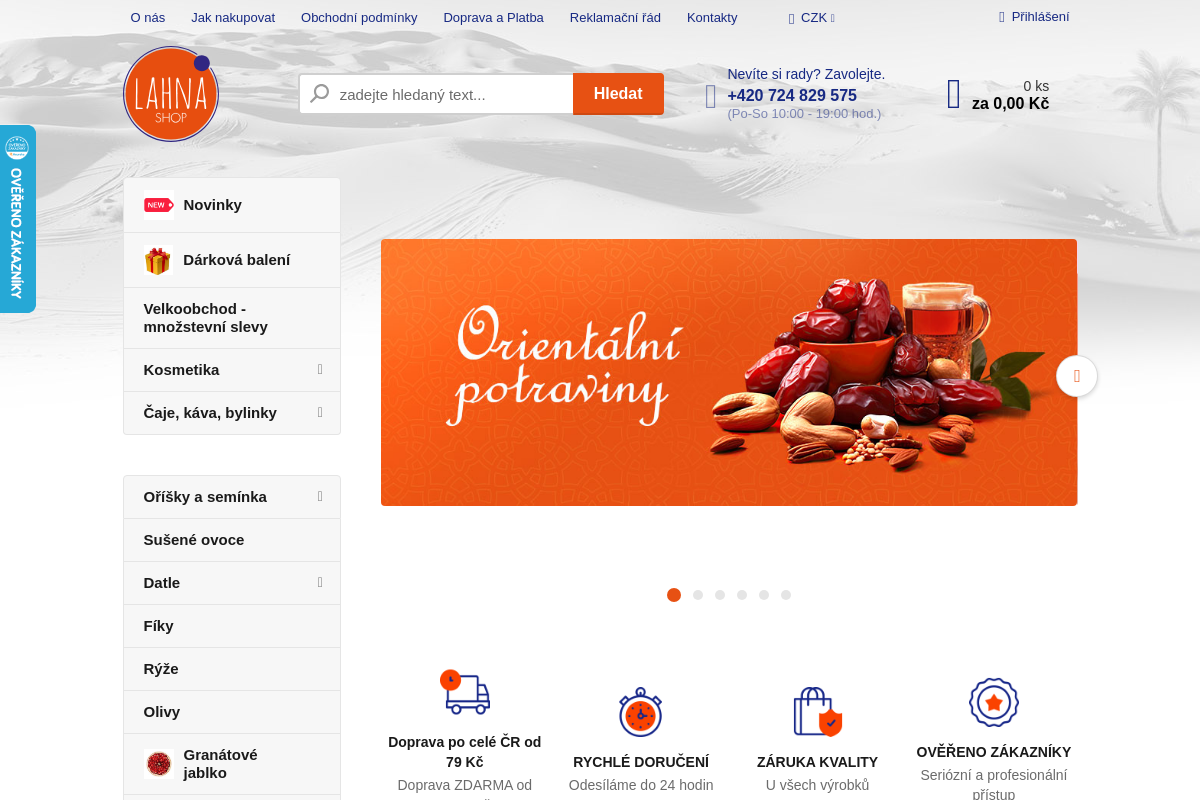 Orientální potraviny Lahnashop.cz