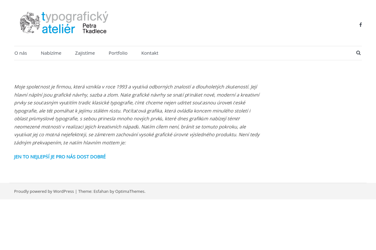 Typografický ateliér - Petr Tkadlec