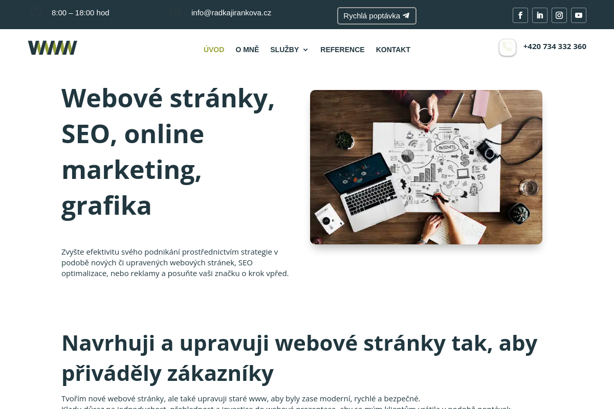 Tvorba webových stránek Radka Jiránková