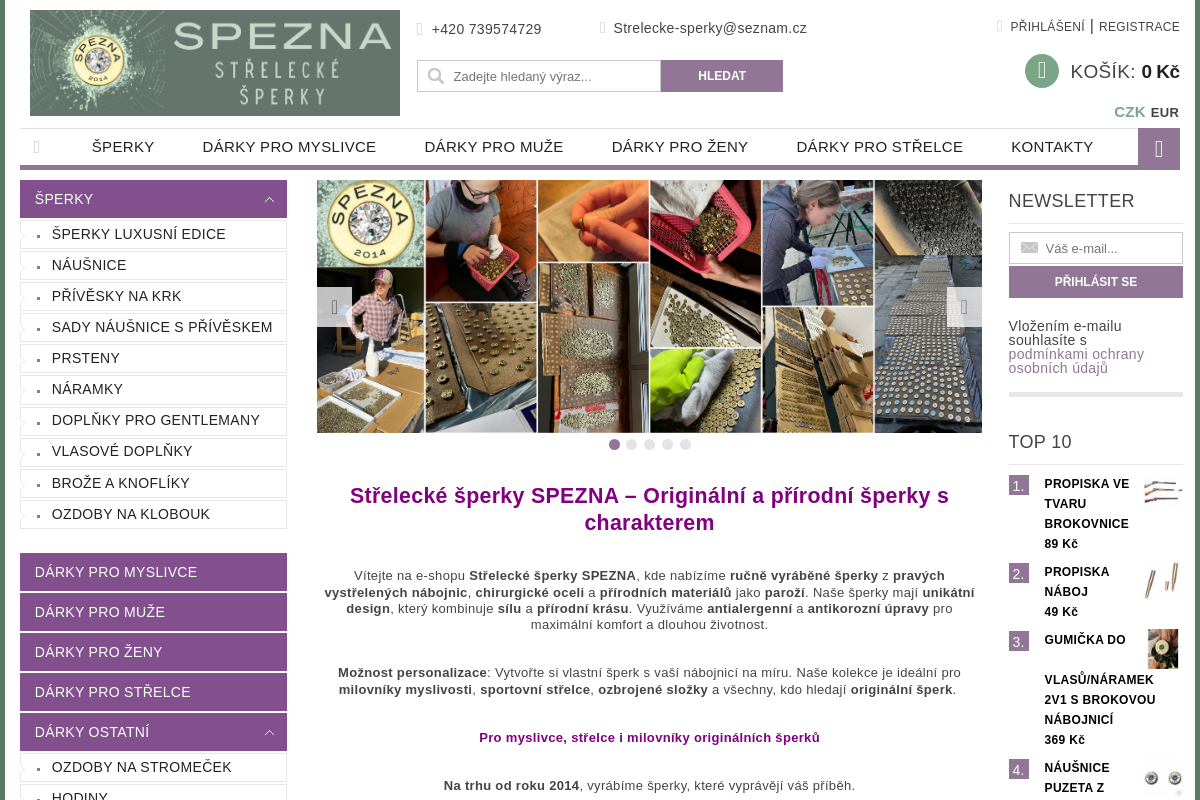 SPEZNA Střelecké šperky