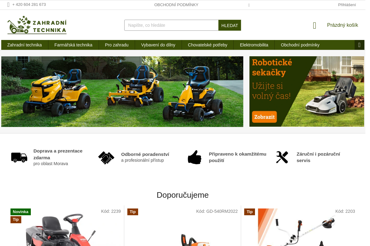 Zahradní technika BV Cars