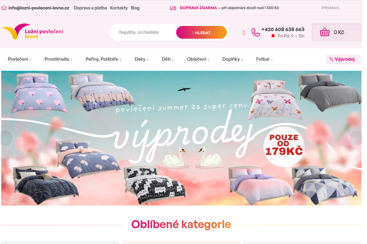 Ložní povlečení levně