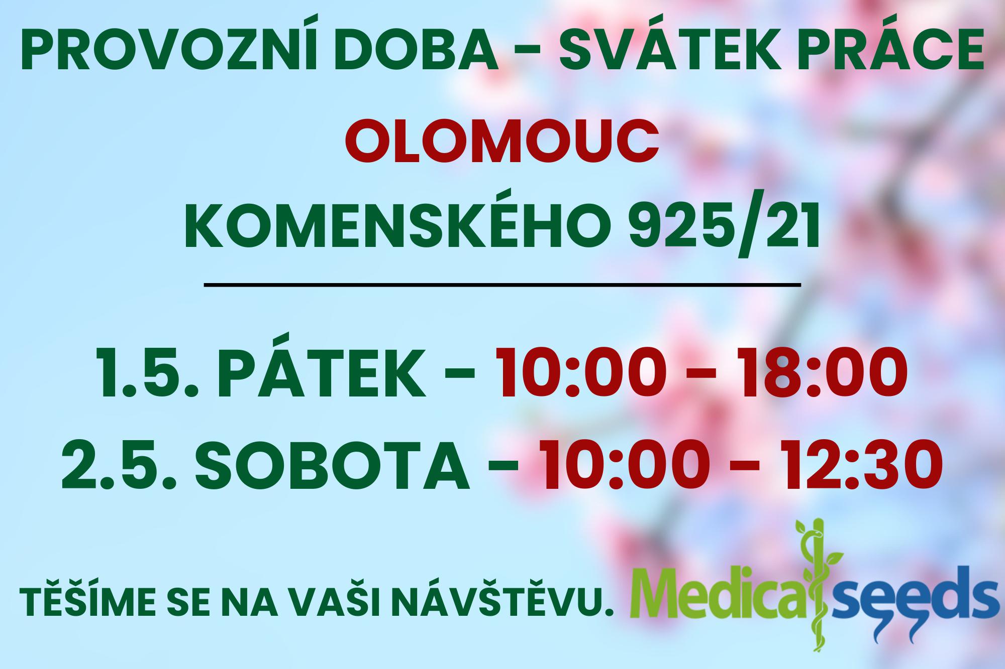 Provozní doba - SVÁTEK PRÁCE