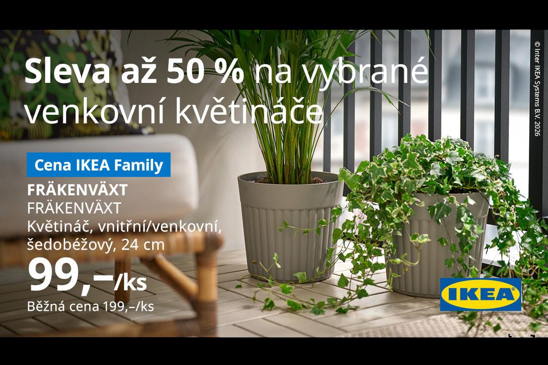 Sleva až 50 % na vybrané venkovní květináče
