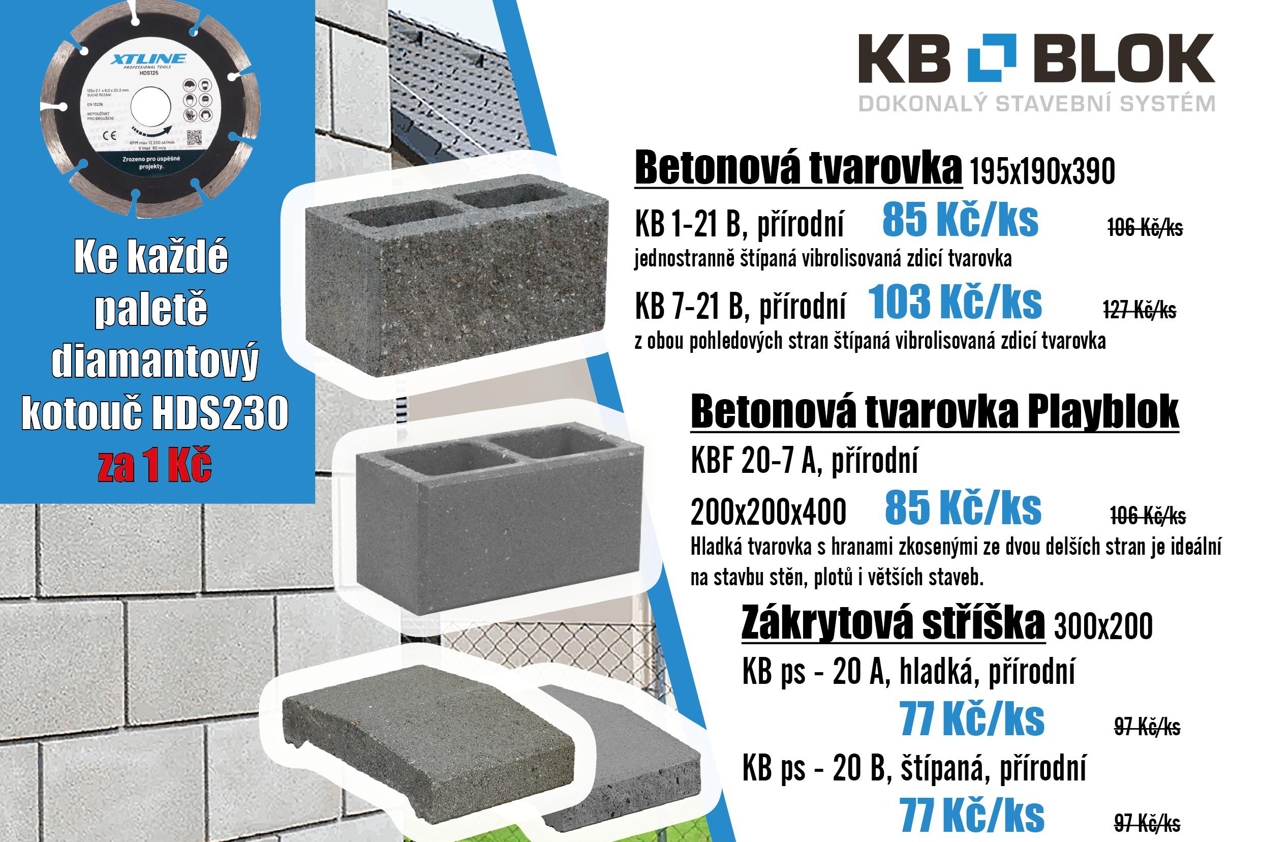 Tvarovky KB BLOK pro vaše krásné ploty