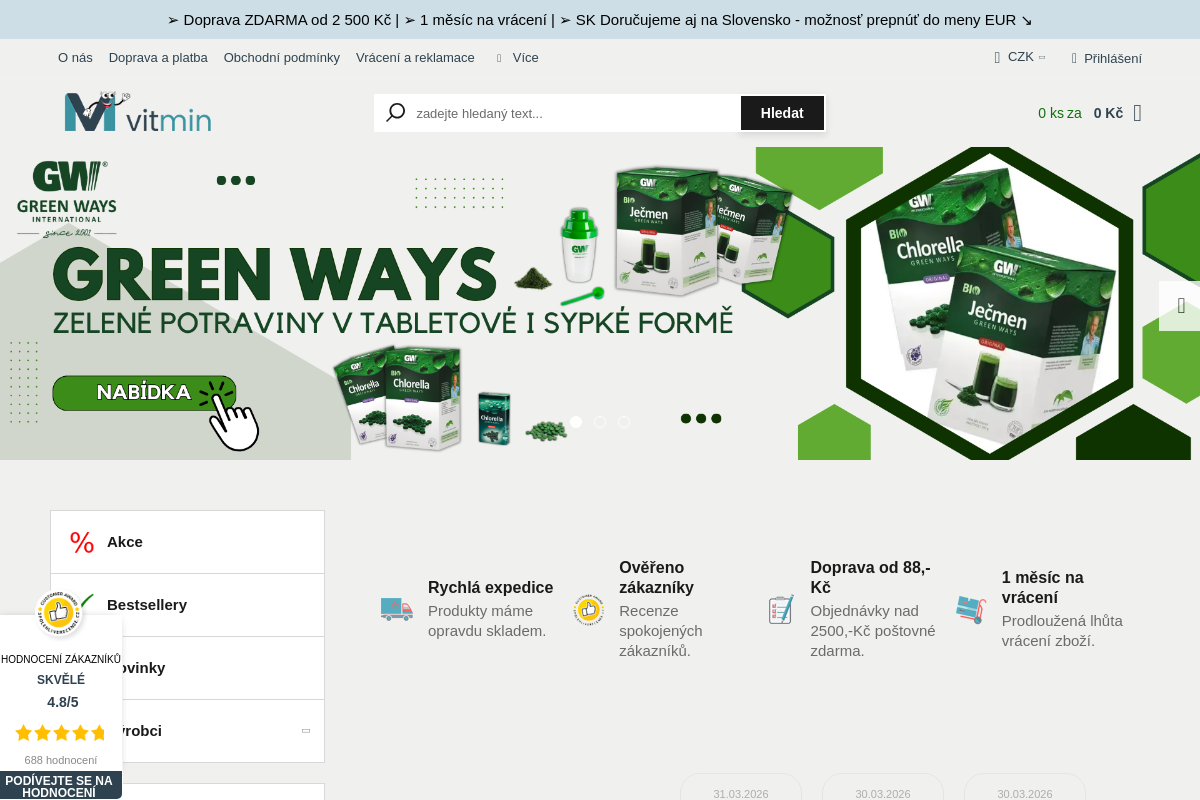 Vitmin.cz - Eshop s produkty pro zdraví a krásu