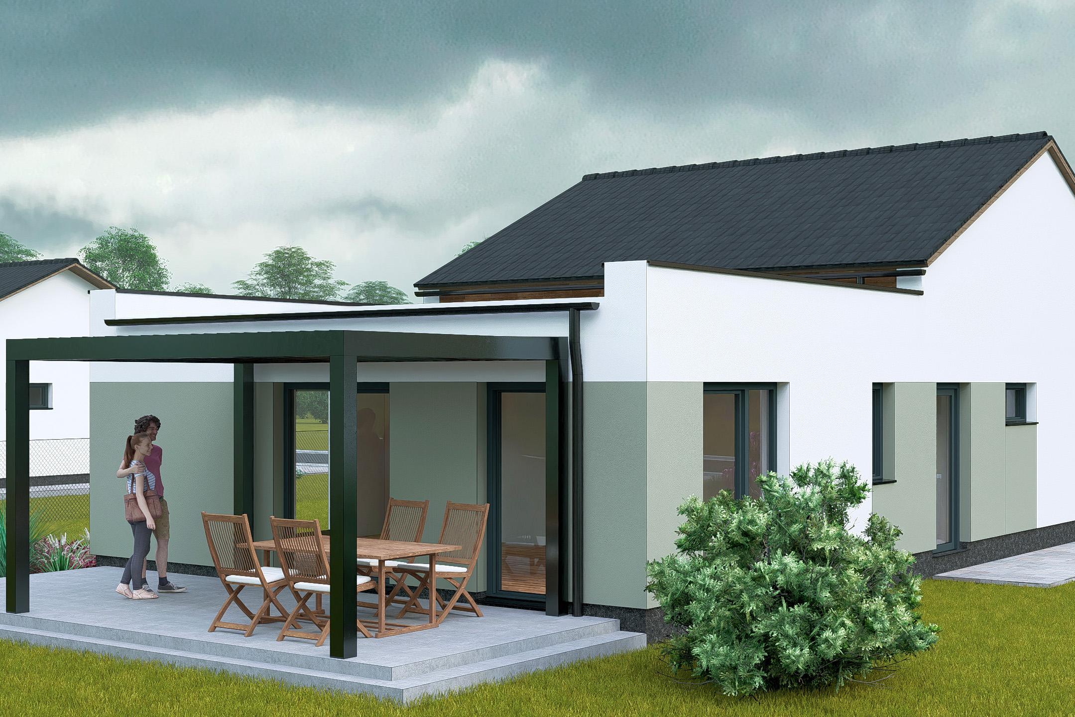 Tepelné čerpadlo a podlahové vytápění v ceně domu