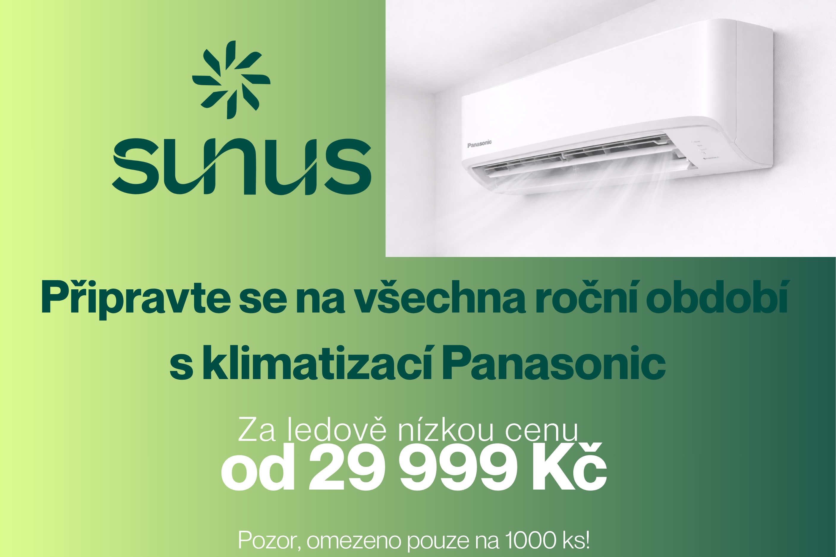 Klimatizace Panasonic za akční cenu
