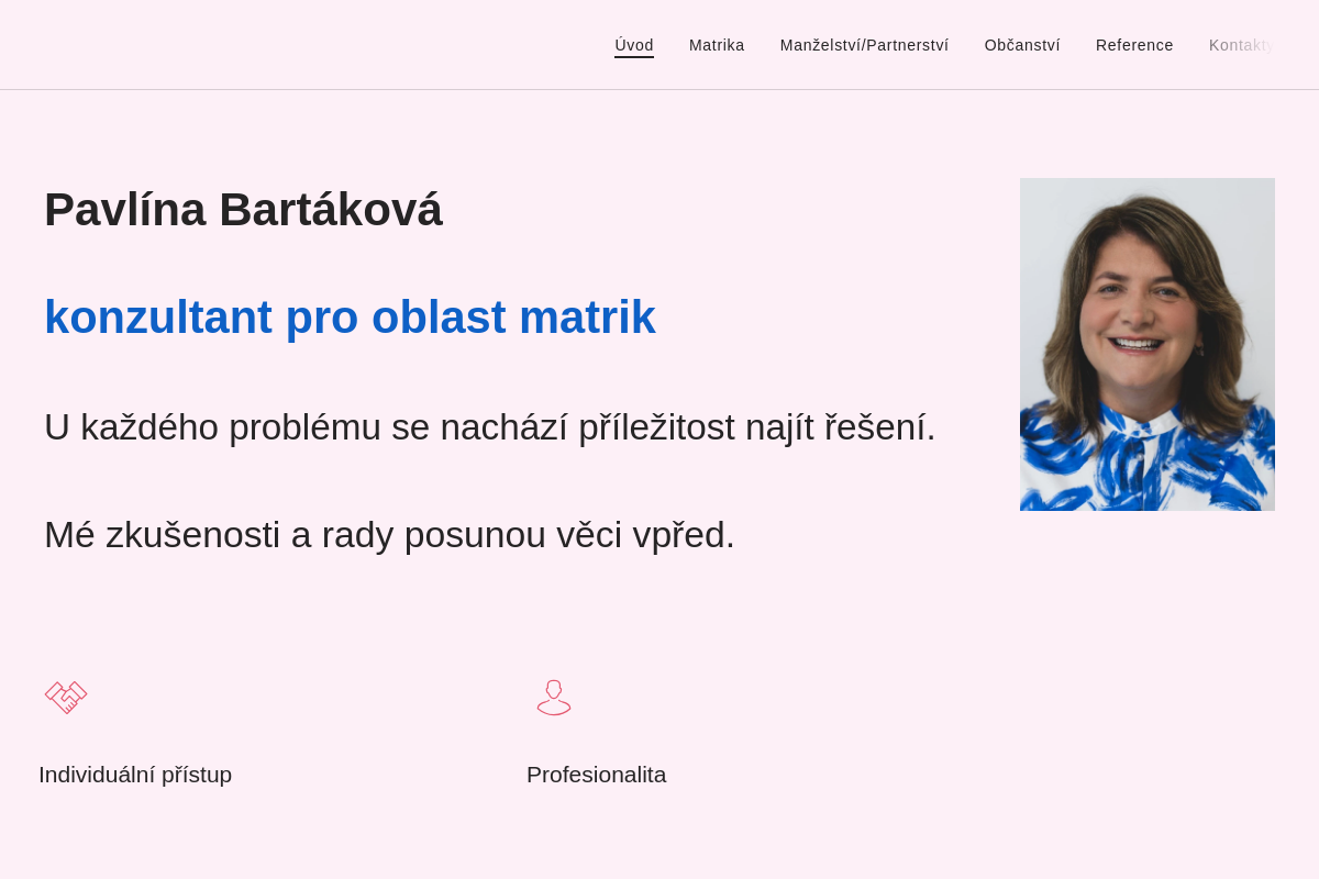 Pavlína Bartáková - konzultant pro oblast matrik