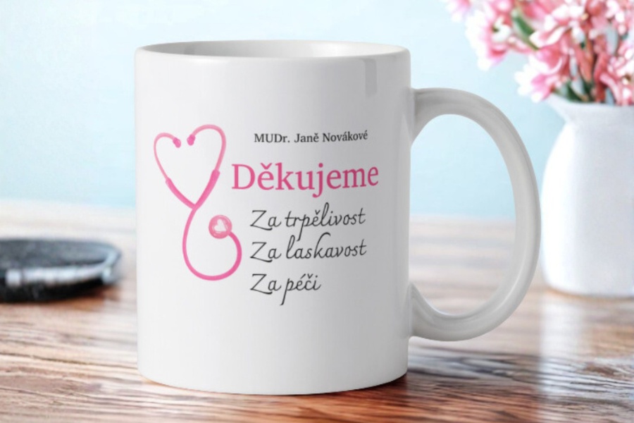Hrneček jako poděkování pro lékaře a sestřičky