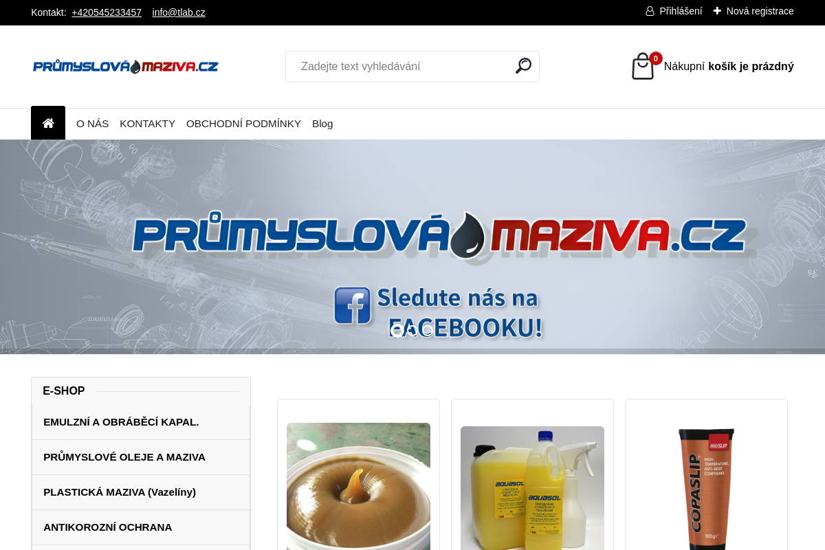 E-shop Prumyslovamaziva.cz