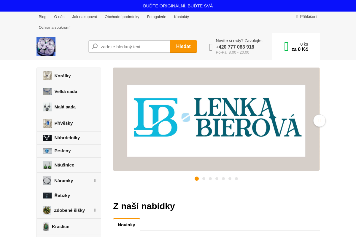 Perly ze skla Lenka Bierová